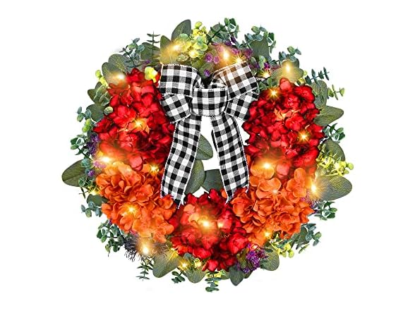 Vlorart 20" Fall Wreaths for Front Door,Fall Wrea