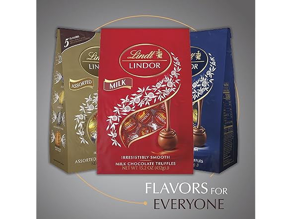 Lindt LINDOR Milk Assorted Truffles 15oz