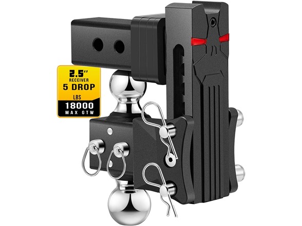 Airbird Anti-Rattle Adjustable Trailer Hitch Ball Mount