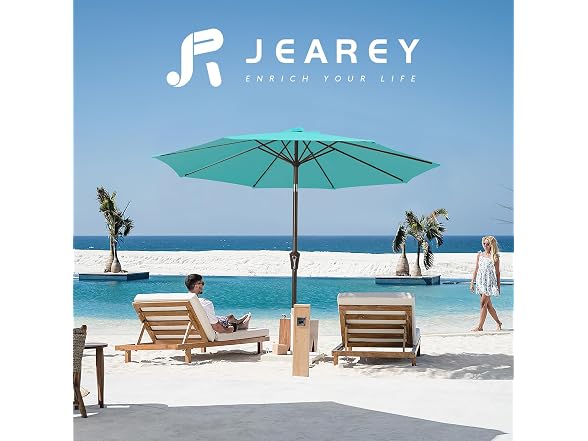 JEAREY 9FT Patio Market Umbrella