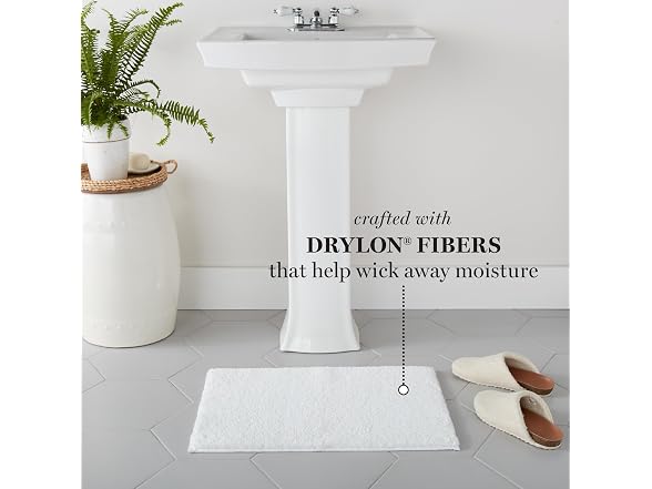 MARTHA STEWART Drylon Microfiber Bath Rug 17"X24"