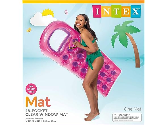 Intex 18-Pocket Suntanner Inflatable Lounge