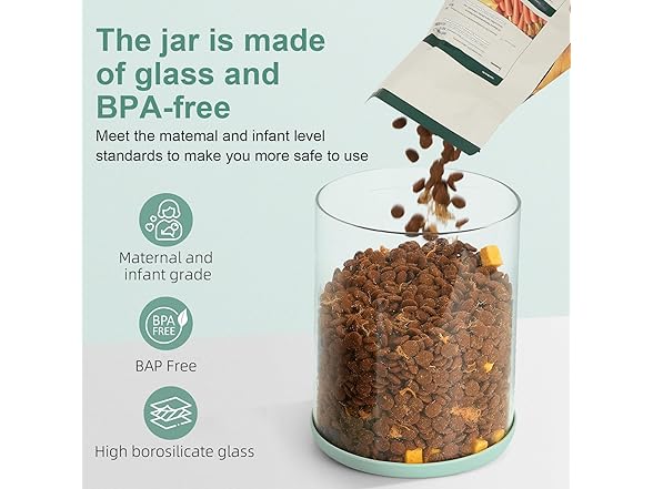 Dog Treat Container Airtight Jar
