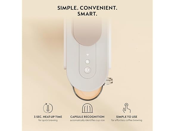 Nespresso Vertuo Up Coffee Machine with Milk Frother, White