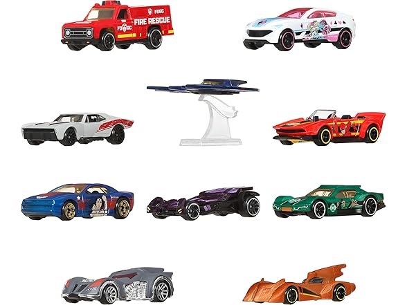 Hot Wheels Toy Cars, Batman-Themed 10-Pack