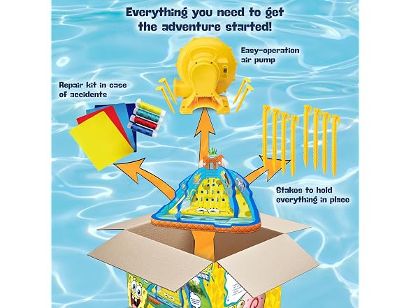 Sunny & Fun SpongeBob Ultra Climber Inflatable Water Slide Park