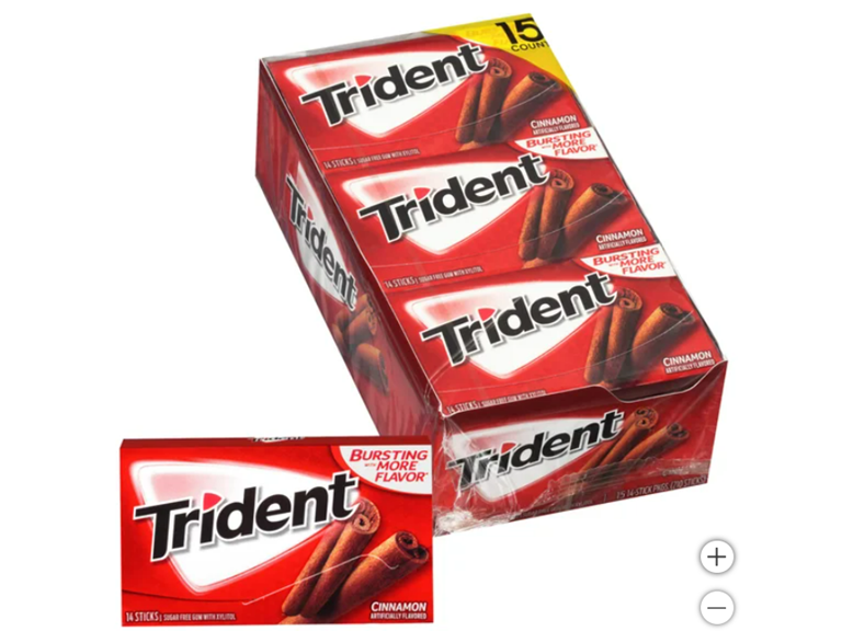 (15-Pack) Trident Cinnamon Sugar-Free Chewing Gum
