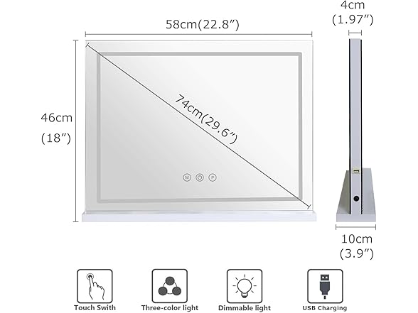 LilyHome LilyHome Makeup Vanity Mirror with Light