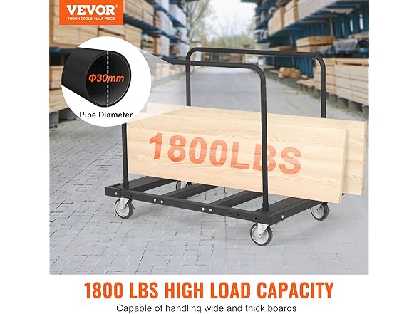 VEVOR Drywall Cart - 1800lbs Capacity