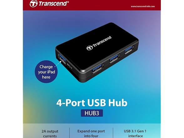 Transcend Transcend USB 3.0 4-Port Hub TS-HUB3K, B