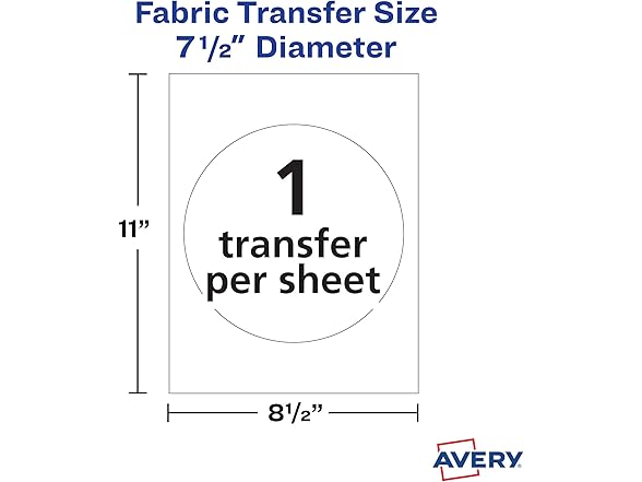 Avery Dark Transfer Paper for T-Shirts