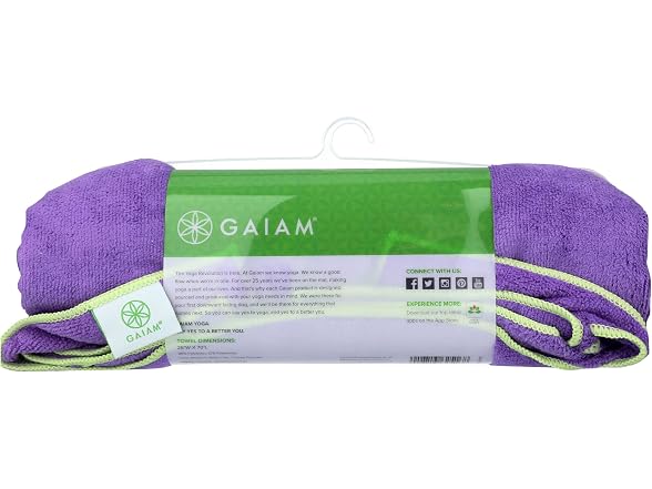 Gaiam Stay-Put Yoga Mat Towel, Non-Slip