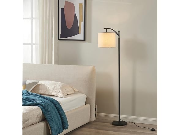 62" Curved Floor Lamp w/Foot Switch