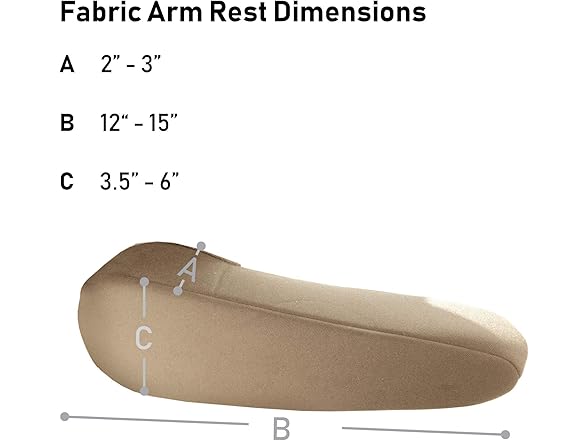 FH Group Flat Cloth Fabric Beige Armrest Cover