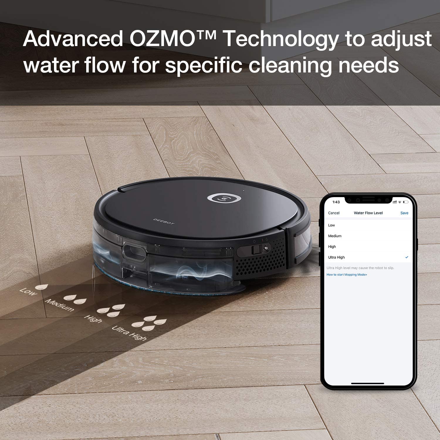 ECOVACS OZMO U2 Pro Robot Vacuum Cleaner - Gallery 9