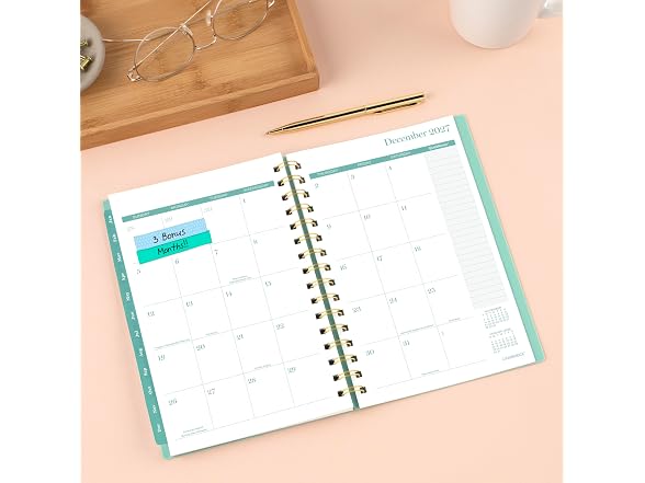 Mead Cambridge 2027 Planner, Weekly & Monthly, 5.5" x 8.5", Glimmer (1843-200-27)