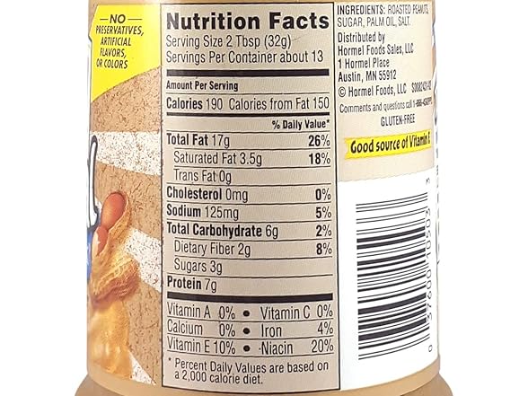 Skippy Natural Chunky Peanut Butter, 15oz