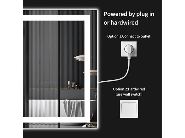 Anti-Fog LED Bathroom Mirror