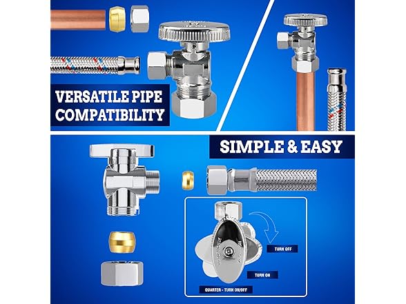 New Age America Stop Valve 1/2" 10pc