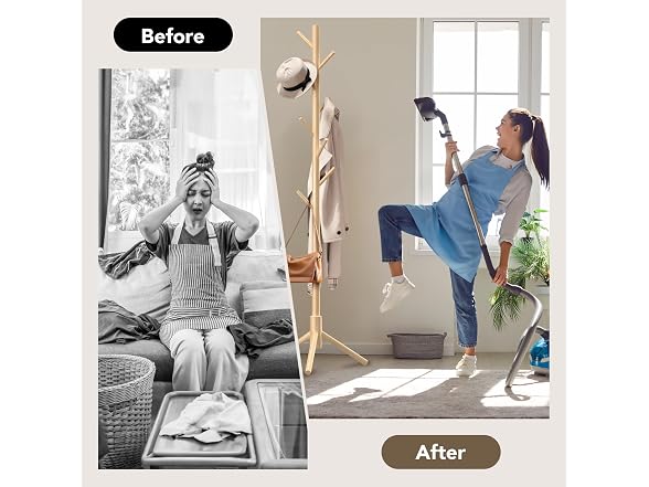 Hupmad 8-Hook Adjustable Coat Rack