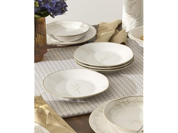Lenox Dinnerware Set, Homespun 12-Piece Set White