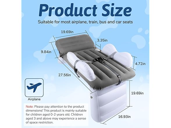 Omzer Inflatable Toddler Airplane Bed