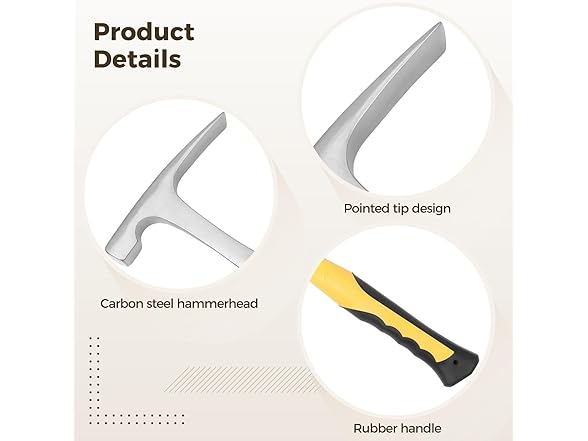 wkao AAP-Tool-321 13 In Rock Pick Hammer