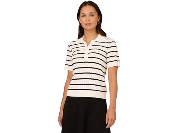 Adrianna Polo Sweater (L) Ivory