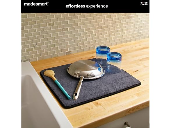 madesmart Microfiber Dish Drying Mat Grey