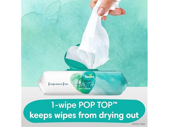 Pampers Aqua Pure Baby Wipes 56ct