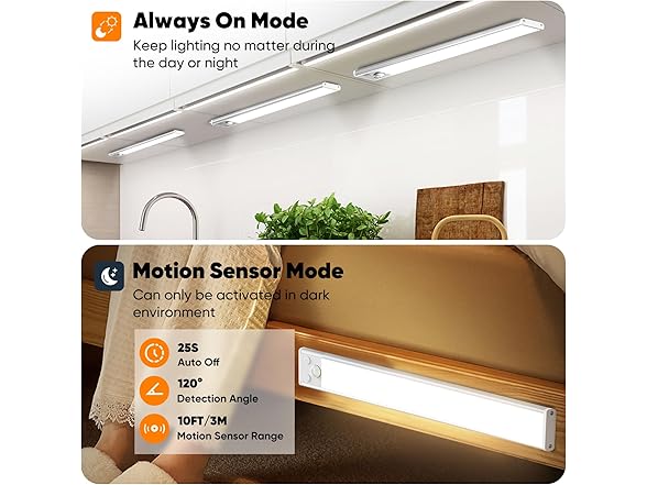 Brightever KN0001 3-Pack Under cabient lighting,14inch