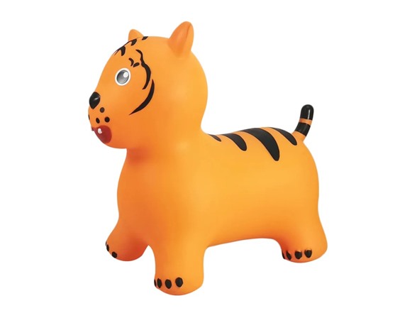 BounceZiez Inflatable Bouncy Ride-On Hopper - Orange Tiger