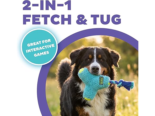 Outward Hound FlyFetch Rope Tug Dog Toy, Plush