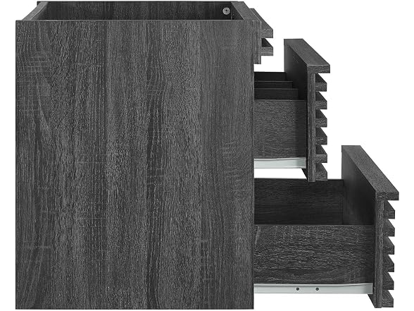 24 in. Render WALL-Mount Bathroom Vanity Cabinet, Charcoal