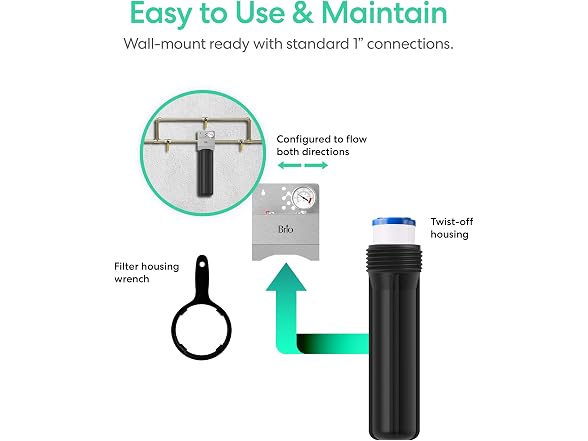 Brio Whole House Water Filter System for Heavy Metal Reduction