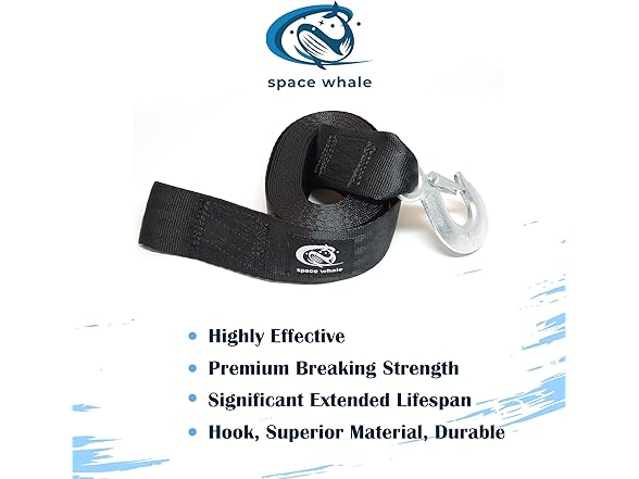 Space Whale Winch Strap for Boat Trailer - 2”x20”