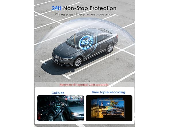 Nymzview 4K+4K Dash Cam Front Rear GPS