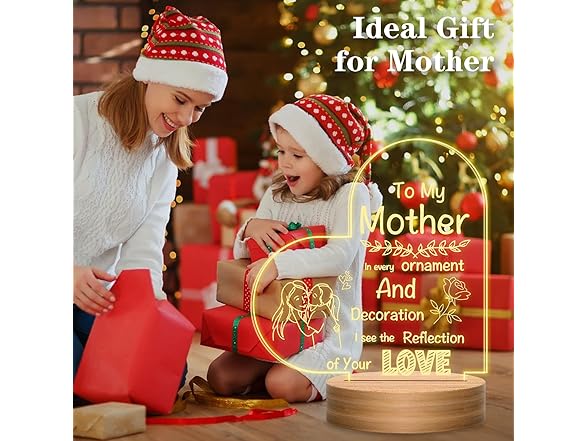 Mom from Daughter Heart Night Light