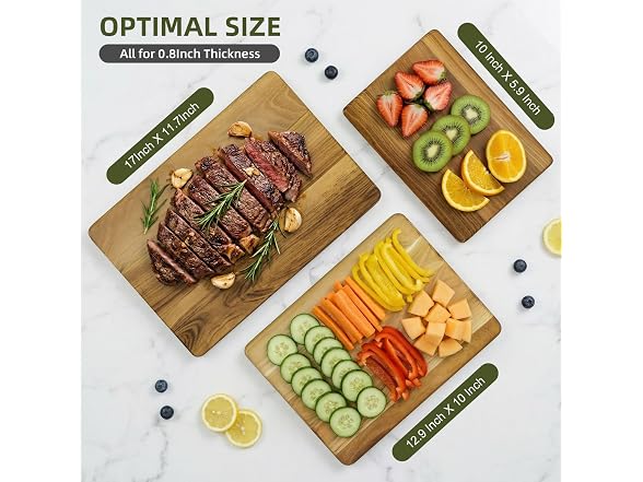 Teak Cutting Boards Set