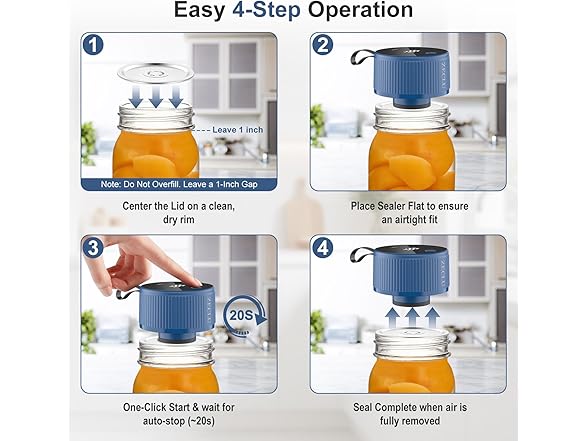 Zeclu Mason Jar Vacuum Sealer