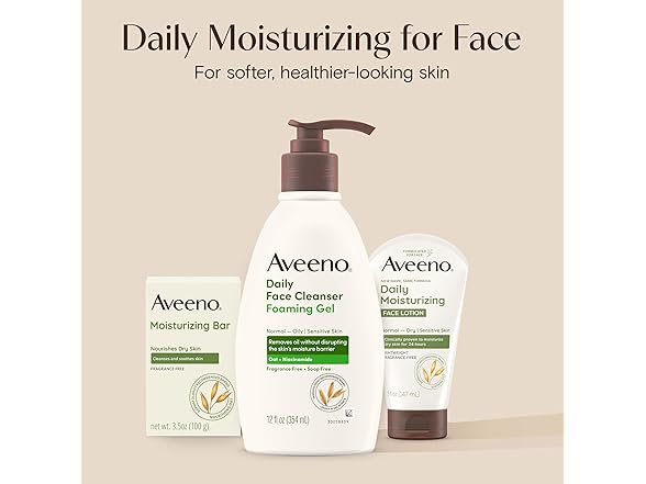 Aveeno Moisturizing Face Cleansing Bar 8pk