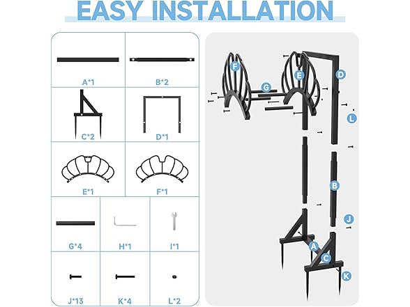 COZEER Garden Hose Holder for Outside