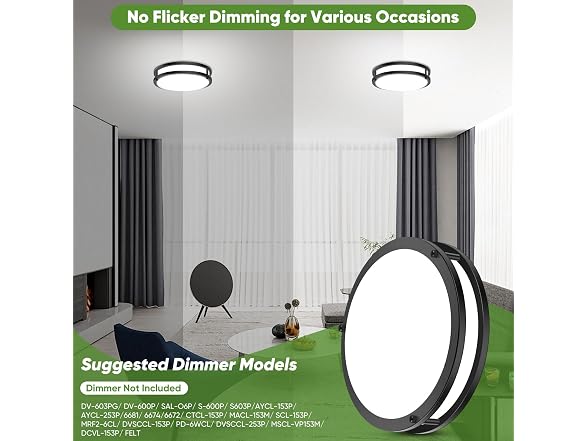 TOBUSA B0F1MSGQ1J 1-Pack LED Flush Mount Ceiling Light