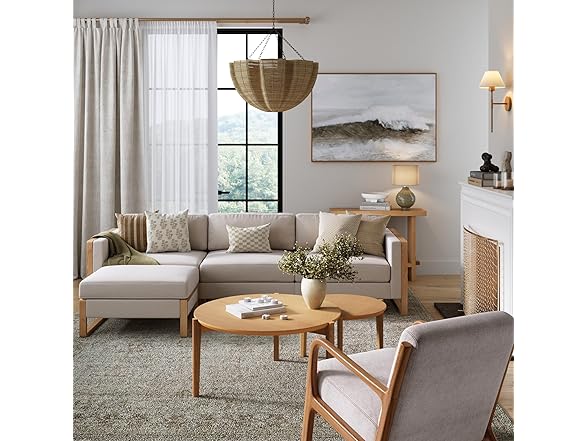 Nathan James Madison Modern Faux Leather Ottoman