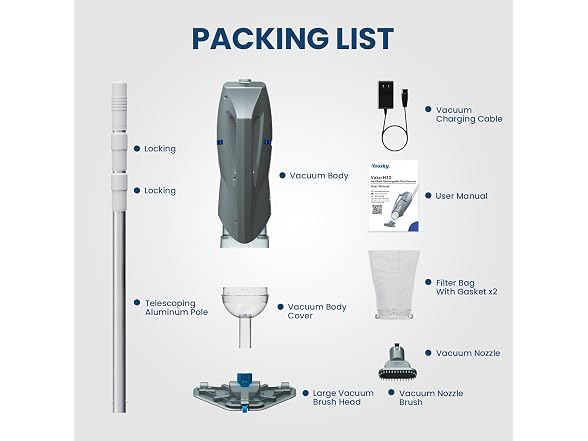 Yousky Cordless Handheld Pool Vacuum