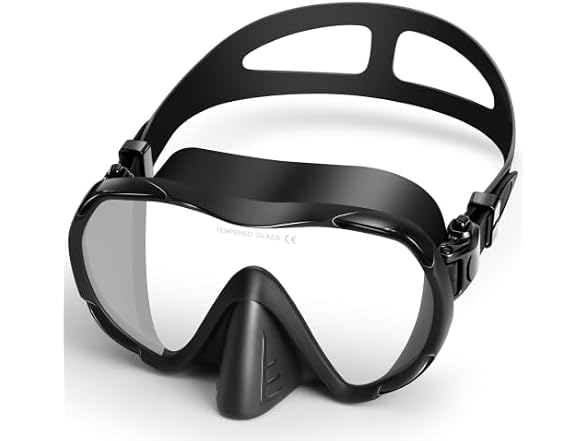Adult Swim Goggles with Nose Cover- Black