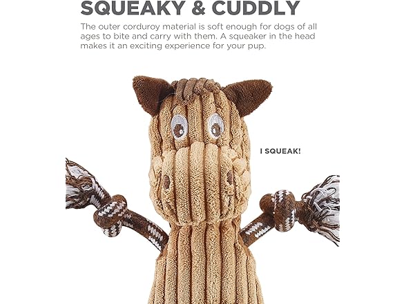 Ranch Roperz Horse Plush Squeaky Dog Toy