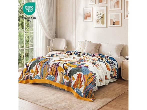 MSGKV 60x80 Boho Cotton Throw Blanket