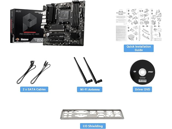 MSI PRO B550M-VC WiFi ProSeries Motherboard