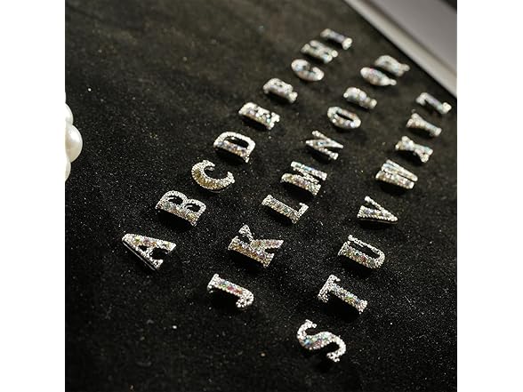 Pizadix 52 Pcs 3D Silver AB Nail Charms